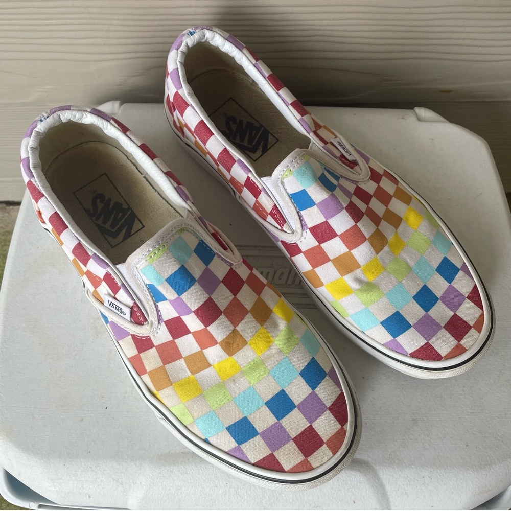 Vans Multicolor Checkered Slip-On Sneakers